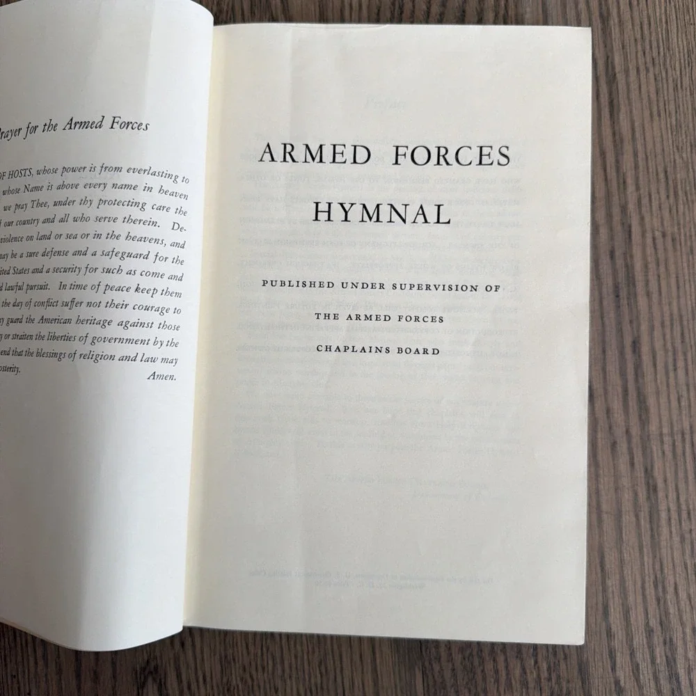 Vintage Armed Forces‎ Hymnal Catholic Jewish Protestant Army Navy Air Force HC